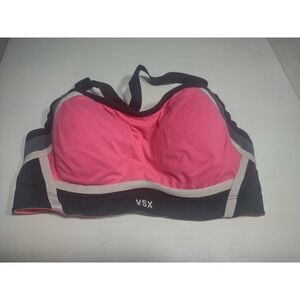 Victoria's secret sport vsx wireless padded strappy sports bra hot pink size 32D